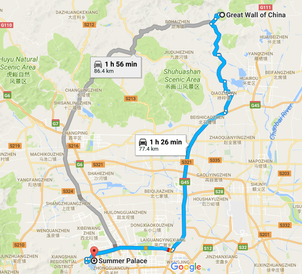 beijing car service with english driver, taxi to great wall of china, mutianyu great wall, car rental with driver